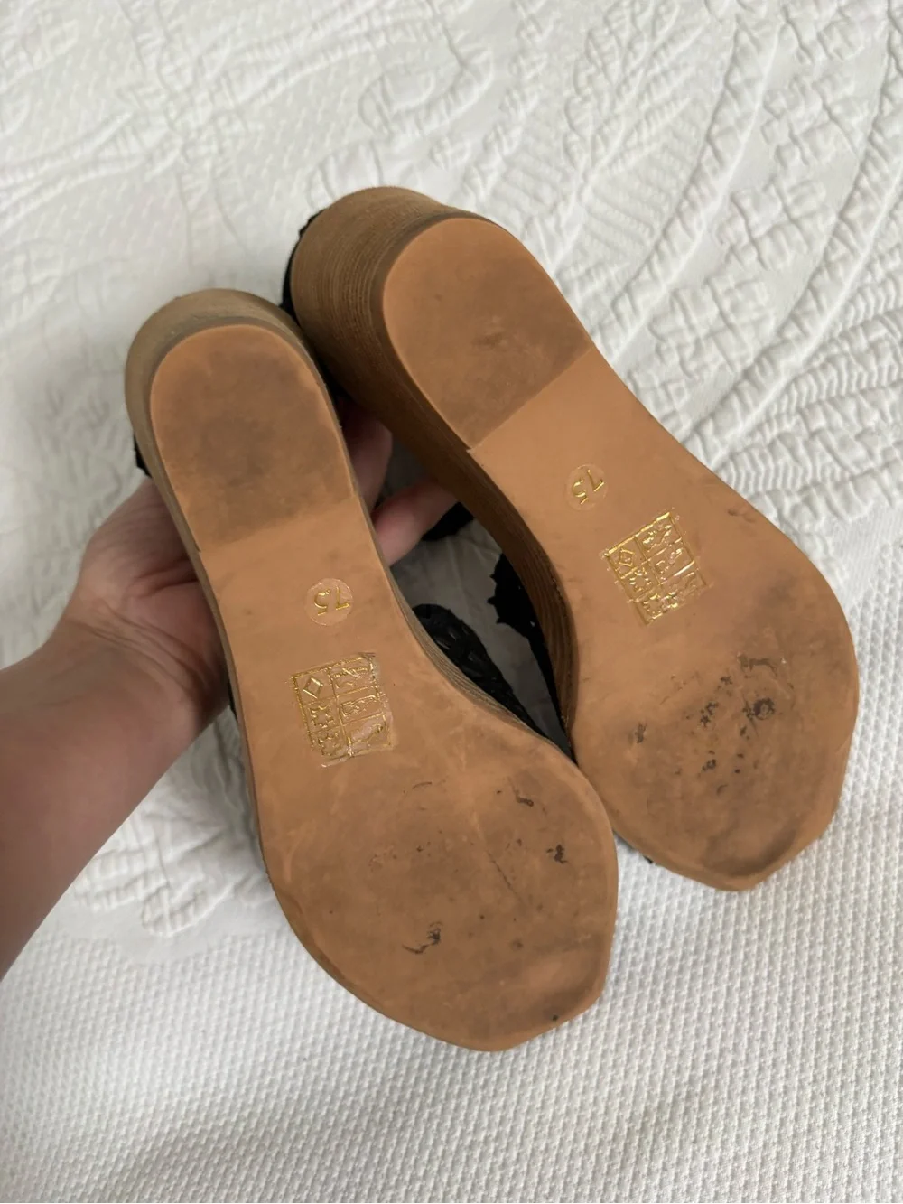 Jeffrey Campbell Del Sol wedges laser cut suede size 7.5